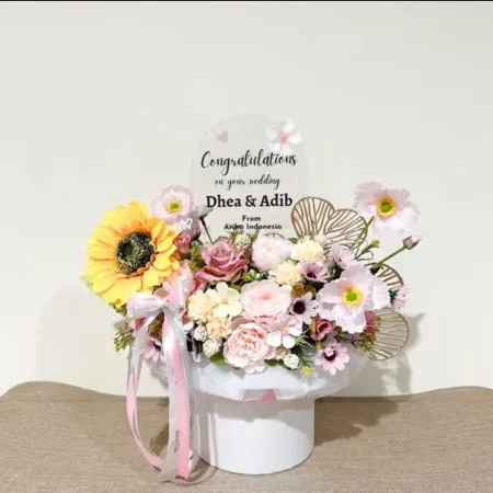 Bloom Box Akrilik Ucapan Wedding Waropen